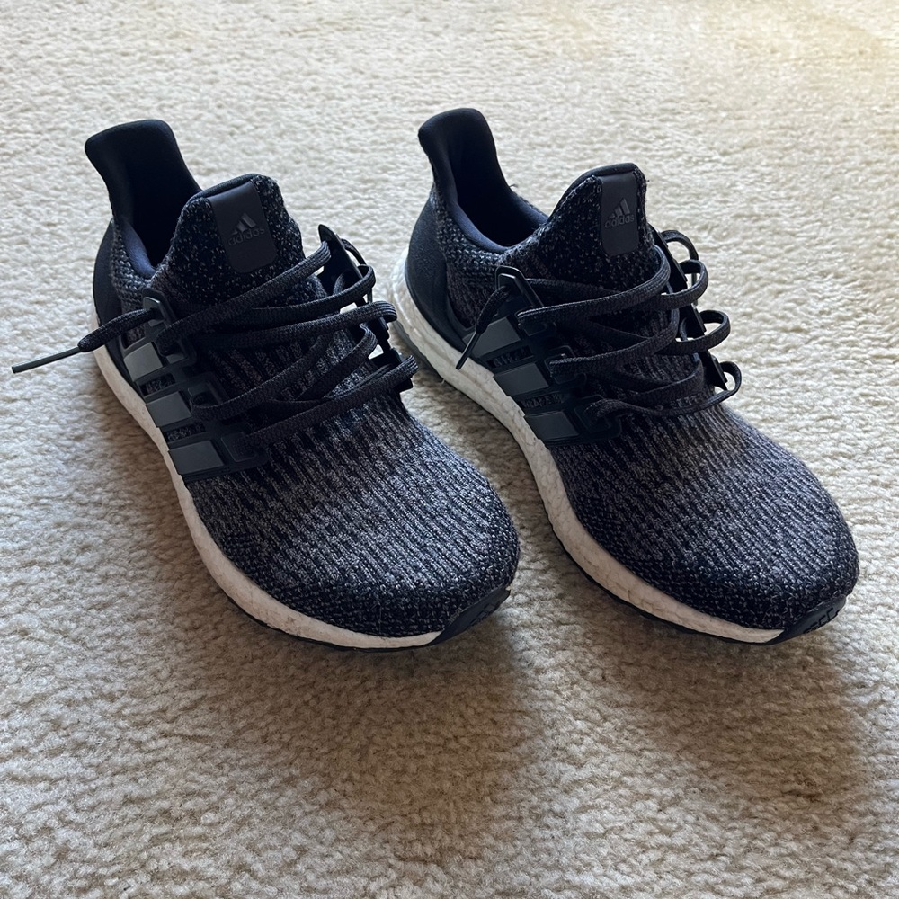 Adidas Black and Gray ultra boost 9.5
